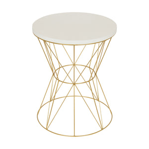 Side Table, Contemporary, White