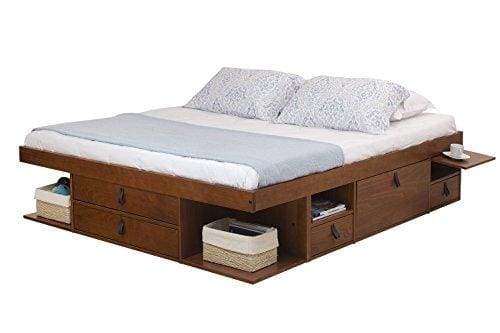 Functional Bali Bed with plenty of Storage - Maple, Super King 180x200cm
