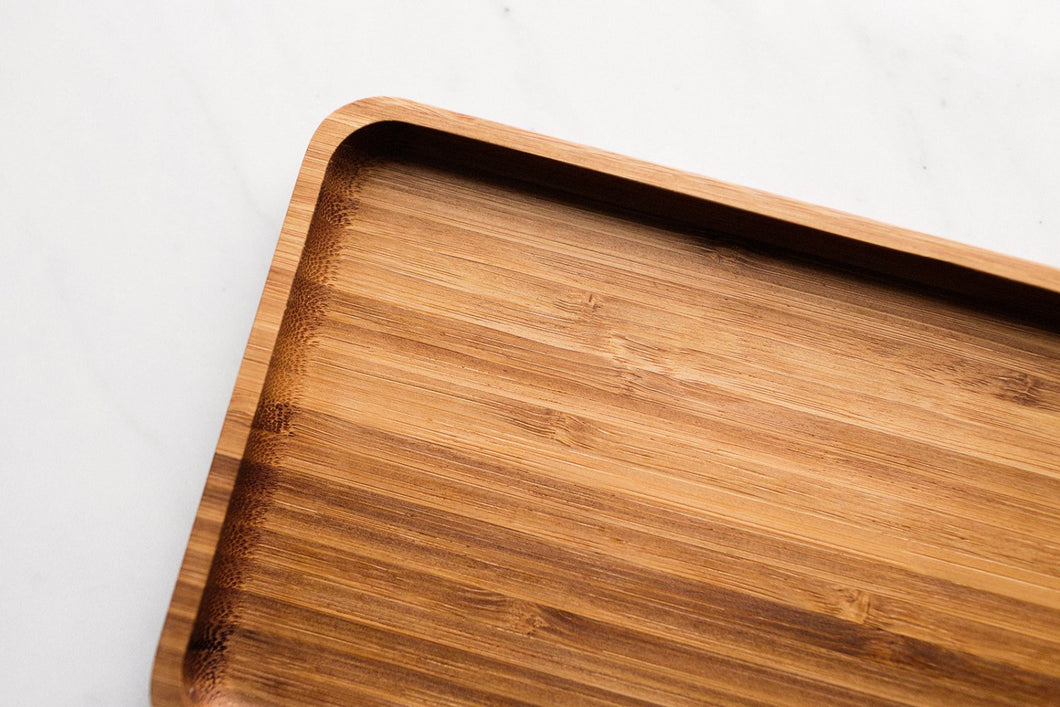 Catchall Valet Tray, Bamboo, Handcrafted, Cafe Tray, Food Safe, Handmade, Made in Canada