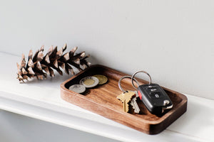 Catchall Tray / Valet Tray, Multi-Purpose, Walnut Wood, Handcrafted, Handmade, Made in Canada