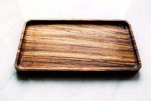 Catchall Tray / Valet Tray, Multi-Purpose, Unisex Valet Tray, Zebra Wood, Food Safe, Handcrafted, Handmade, Made in Canada