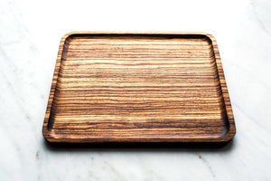 Catchall Tray / Valet Tray, Multi-Purpose, Mens Valet Tray, Zebra Wood, Food Safe, Handcrafted, Handmade, Made in Canada
