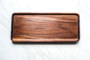 Catchall Tray / Valet Tray, Multi-Purpose, Walnut Wood, Cafe Food Tray, Food Safe, Handcrafted, Handmade, Made in Canada