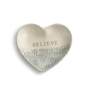 Believe Treasure Keeper - Heart Shaped Trinket Dish