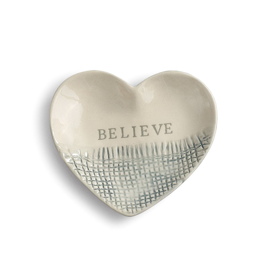 Believe Treasure Keeper - Heart Shaped Trinket Dish