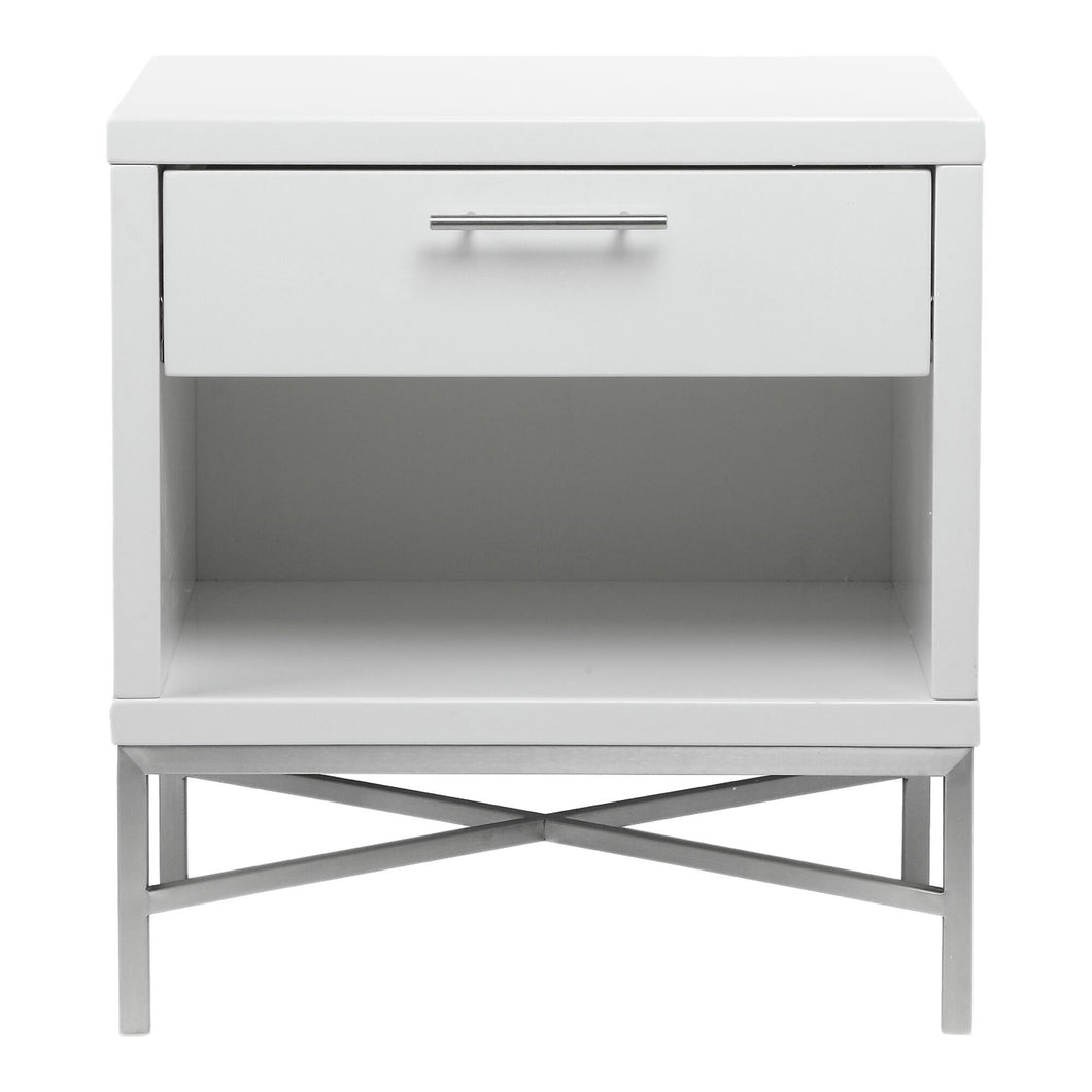 Moe's Contemporary Modern Kriss Side Table, White