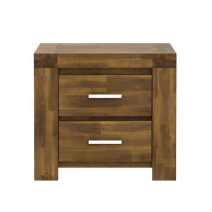 Parkfield Solid Acacia Bedside Table 2 Drawer