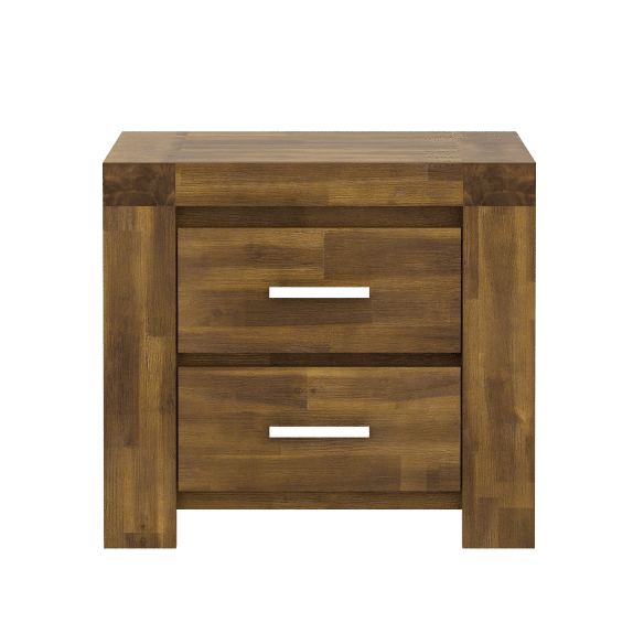 Parkfield Solid Acacia Bedside Table 2 Drawer