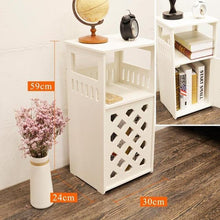 Load image into Gallery viewer, Cabinet Simple Lockers MultiFunction Mini Bedroom Bedside Cabinets White