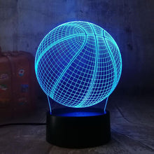 Load image into Gallery viewer, COOL 3D BALL HOME DECORATION – 7 COLORS LED BEDROOM LIGHT
