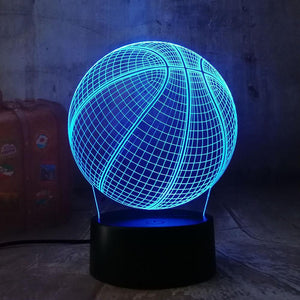 COOL 3D BALL HOME DECORATION – 7 COLORS LED BEDROOM LIGHT