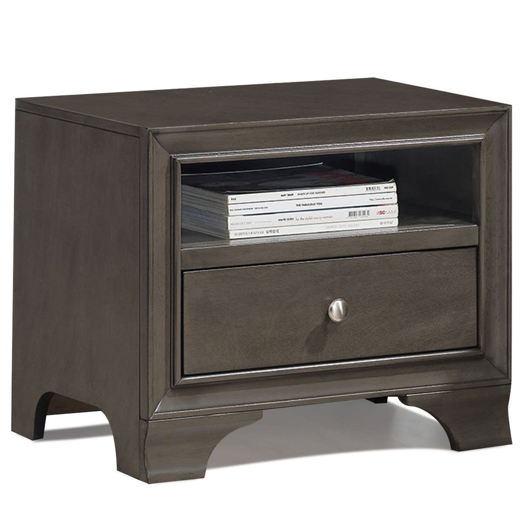 Nightstand Sofa Side Table End Table Storage Drawer -Gray