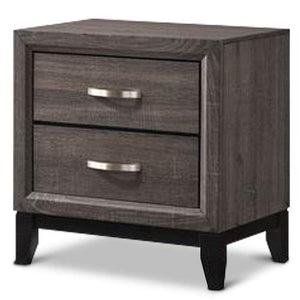 2 Drawers Storage Nightstand Sofa Side End Table