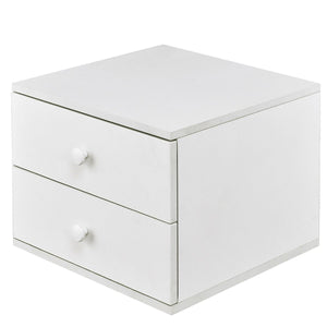 13" Bedroom Nightstand Bedside Cabinet with 2 Drawers