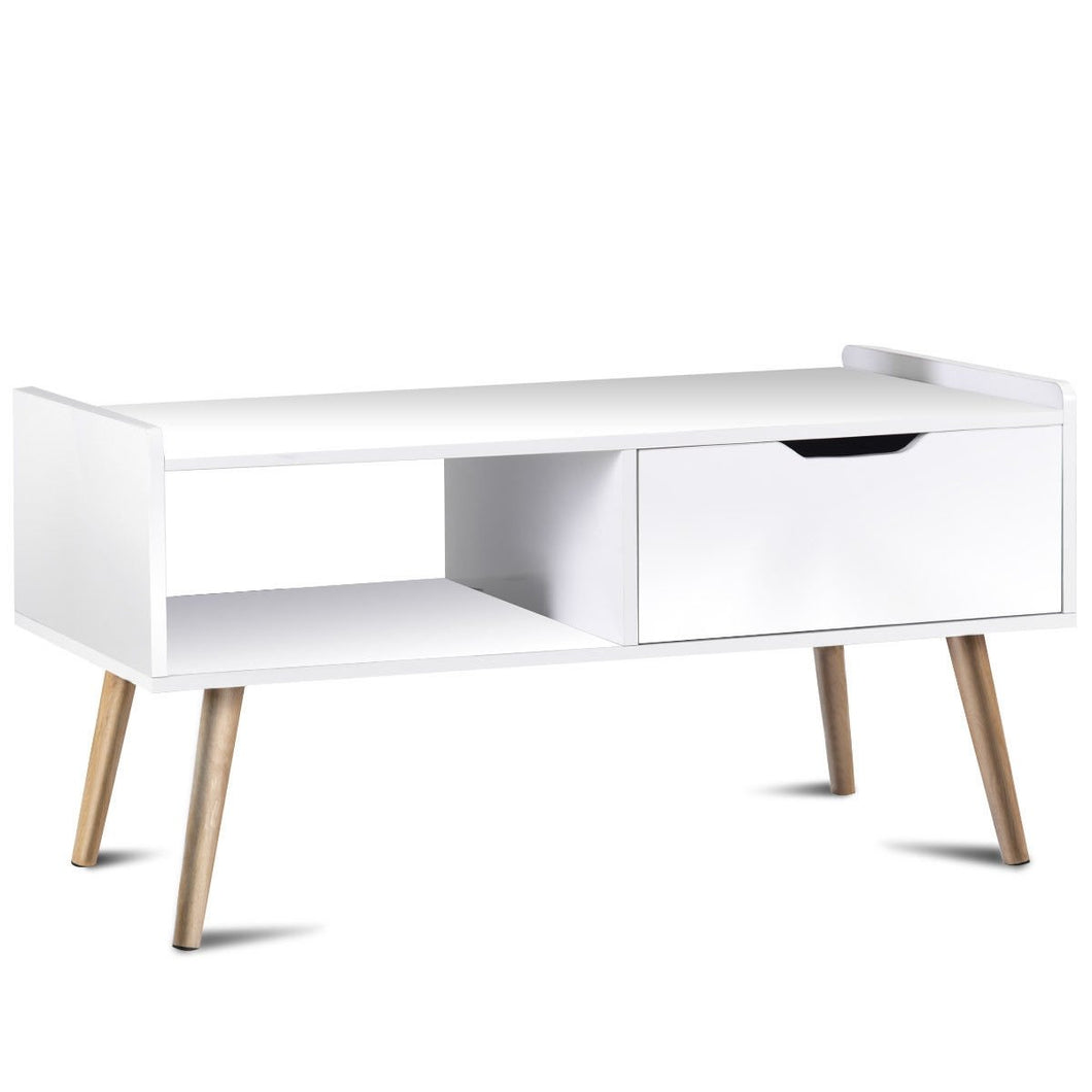 Modern Coffee Table Side End Table Cabinet w/ Drawers